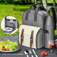 Load image into Gallery viewer, Alfresco Picnic Basket Backpack Set Cooler Bag 4 Person Outdoor Insulated Liquor
