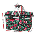 Load image into Gallery viewer, Alfresco Folding Picnic Bag Basket Cooler Hamper Camping Hiking Insulated Lunch
