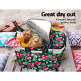 Load image into Gallery viewer, Alfresco Folding Picnic Bag Basket Cooler Hamper Camping Hiking Insulated Lunch
