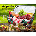 Load image into Gallery viewer, Alfresco Folding Picnic Bag Basket Cooler Hamper Camping Hiking Insulated Lunch
