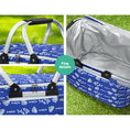 Load image into Gallery viewer, Alfresco Large Folding Picnic Bag Basket Hamper Camping Hiking Insulated Lunch Cooler
