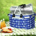 Load image into Gallery viewer, Alfresco Large Folding Picnic Bag Basket Hamper Camping Hiking Insulated Lunch Cooler
