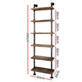 Load image into Gallery viewer, Artiss Rustic Wall Shelves Display Bookshelf Industrial DIY Pipe Shelf Brackets
