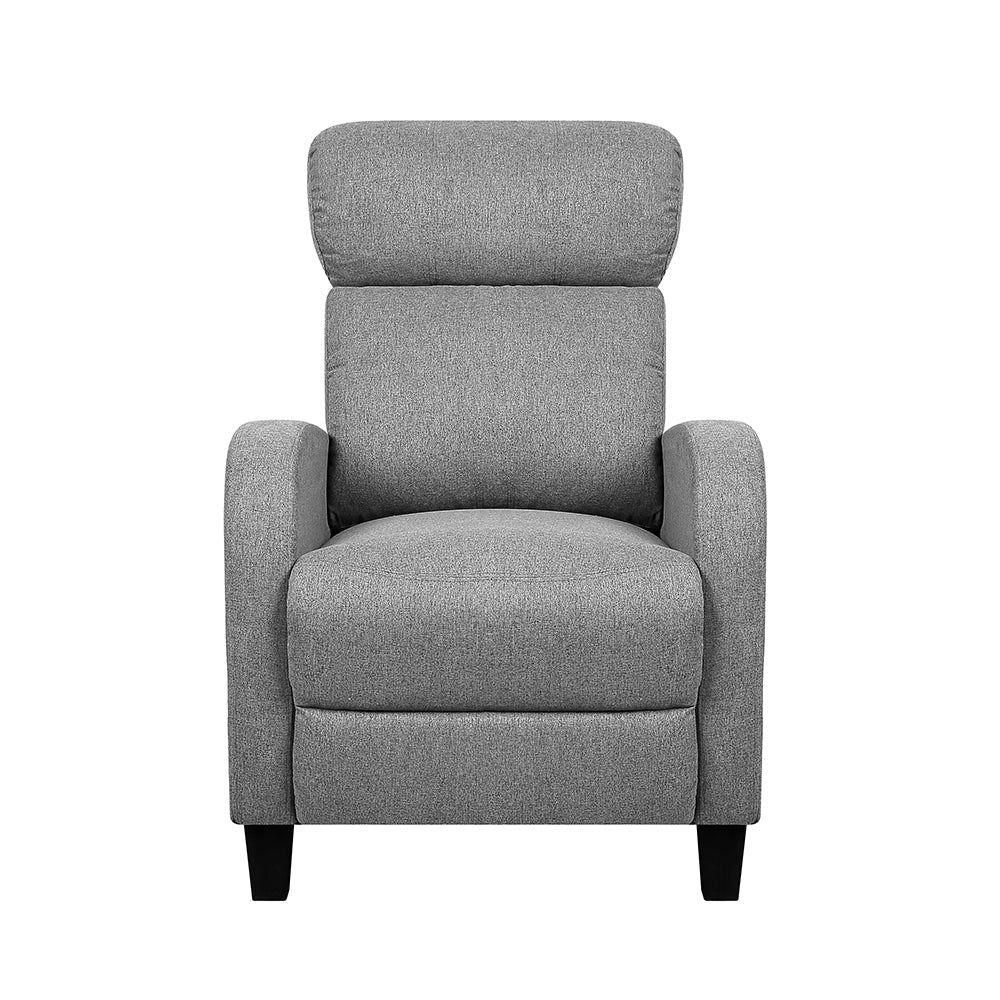 Emily Fabric Reclining Armchair - Grey