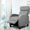 Load image into Gallery viewer, Artiss Fabric Reclining Armchair - Grey
