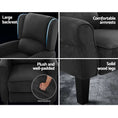 Load image into Gallery viewer, Artiss Recliner Chair Adjustable Sofa Lounge Soft Suede Armchair Couch Charcoal
