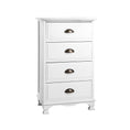 Load image into Gallery viewer, Artiss Vintage Bedside Table Chest 4 Drawers Storage Cabinet Nightstand White
