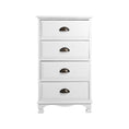 Load image into Gallery viewer, Artiss Vintage Bedside Table Chest 4 Drawers Storage Cabinet Nightstand White
