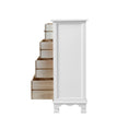 Load image into Gallery viewer, Artiss Vintage Bedside Table Chest 4 Drawers Storage Cabinet Nightstand White
