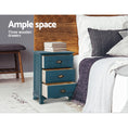 Load image into Gallery viewer, Artiss Bedside Tables Drawers Side Table Cabinet Vintage Blue Storage Nightstand
