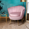 Load image into Gallery viewer, Artiss Armchair Lounge Chair Accent Armchairs Retro Single Sofa Velvet Pink
