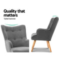 Load image into Gallery viewer, Emily Armchair and Ottoman - Grey
