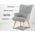 Load image into Gallery viewer, Artiss Armchair and Ottoman - Light Grey
