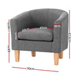 Load image into Gallery viewer, Armchair Lounge Accent Chair Upholstered Couch Sofa Bedroom Seater Grey
