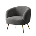 Load image into Gallery viewer, Armchair Upholstered Lounge Chair Accent Chair Sherpa Boucle Sofa Charcoal Couch Bedroom
