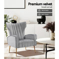 Load image into Gallery viewer, Armchair Lounge Accent Chair Upholstered Couch Sofa Bedroom Seater Grey Seat
