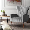 Load image into Gallery viewer, Armchair Lounge Accent Chair Upholstered Couch Sofa Bedroom Seater Grey Seat
