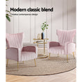 Load image into Gallery viewer, Artiss Armchair Lounge Chair Accent Armchairs Chairs Velvet Sofa Pink Seat
