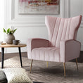 Load image into Gallery viewer, Artiss Armchair Lounge Chair Accent Armchairs Chairs Velvet Sofa Pink Seat
