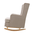 Load image into Gallery viewer, Artiss Rocking Armchair Feedining Chair Fabric Armchairs Lounge Recliner Beige

