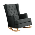 Load image into Gallery viewer, Artiss Rocking Armchair Feeding Chair Fabric Armchairs Lounge Recliner Charcoal
