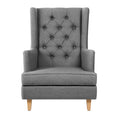Load image into Gallery viewer, Artiss Rocking Armchair Feeding Chair Linen Fabric Armchairs Lounge Retro Grey
