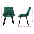 Load image into Gallery viewer, Artiss Dining Chairs Velvet Green Set of 2 Starlyn
