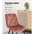 Load image into Gallery viewer, Artiss Set of 2 Starlyn Dining Chairs Kitchen Chairs Velvet Padded Seat Pink
