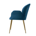 Load image into Gallery viewer, Artiss  Set of 2 Kynsee Dining Chairs Armchair Cafe Chair Upholstered Velvet Blue
