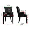 Load image into Gallery viewer, Artiss Dining Chairs French Provincial Chair Velvet Fabric Timber Retro Black
