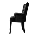 Load image into Gallery viewer, Artiss Dining Chairs French Provincial Chair Velvet Fabric Timber Retro Black
