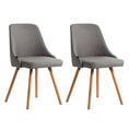 Load image into Gallery viewer, Artiss Set of 2 Replica Dining Chairs Beech Wooden Timber Chair Kitchen Fabric Grey
