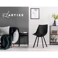 Load image into Gallery viewer, Artiss Set of 2 Lylette Dining Chairs Cafe Chairs PU Leather Padded Seat Black
