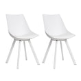 Load image into Gallery viewer, Artiss Set of 2 Lylette Dining Chairs Cafe Chairs PU Leather Padded Seat White
