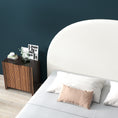 Load image into Gallery viewer, Milano Decor Ariana Curved Boucle Bedhead Headboard Upholstered Cushioned White - King - White
