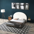 Load image into Gallery viewer, Milano Decor Ariana Curved Boucle Bedhead Headboard Upholstered Cushioned White - King - White
