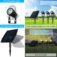 Load image into Gallery viewer, 3 x LED Spotlights Powered Solar Garden Lights Outdoor Waterproof (Warm White)
