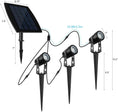Load image into Gallery viewer, 3 x LED Spotlights Powered Solar Garden Lights Outdoor Waterproof (Warm White)
