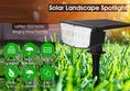 Load image into Gallery viewer, 2 Pack 38 LEDs Solar Landscape Spotlights with 70° Adjustable Panel and IP65 Waterproof (White)
