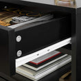 Load image into Gallery viewer, Black Bedside Table with 2 Drawers
