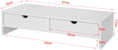 Load image into Gallery viewer, White Monitor Stand Desk Organizer with 2 Drawers

