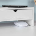 Load image into Gallery viewer, White Monitor Stand Desk Organizer with 2 Drawers
