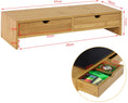 Load image into Gallery viewer, Bamboo Monitor Stand Desk Organizer with 2 Drawers
