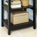 Load image into Gallery viewer, Black Bedside Table with 1 Drawer and 2 Shelves
