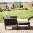 Load image into Gallery viewer, 3 piece set Indoor Outdoor Armchair Ottoman Coffee Table Wicker Rattan Woven - Brown
