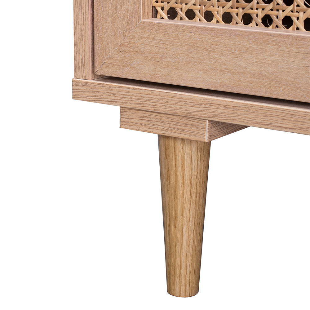 Delphi Rattan Bedside Table With 2 Drawers