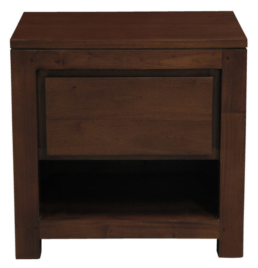 Ivy 1 Drawer Bedside Table (Mahogany)