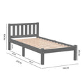 Load image into Gallery viewer, Kingston Slumber King Single Wooden Timber Bed Frame, Grey
