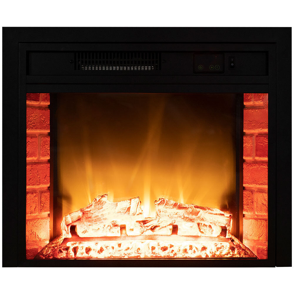 1800W Wall Mounted 65cm Electric Fireplace Heater Log Flame Effect