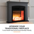 Load image into Gallery viewer, 1800W Wall Mounted 65cm Electric Fireplace Heater Log Flame Effect
